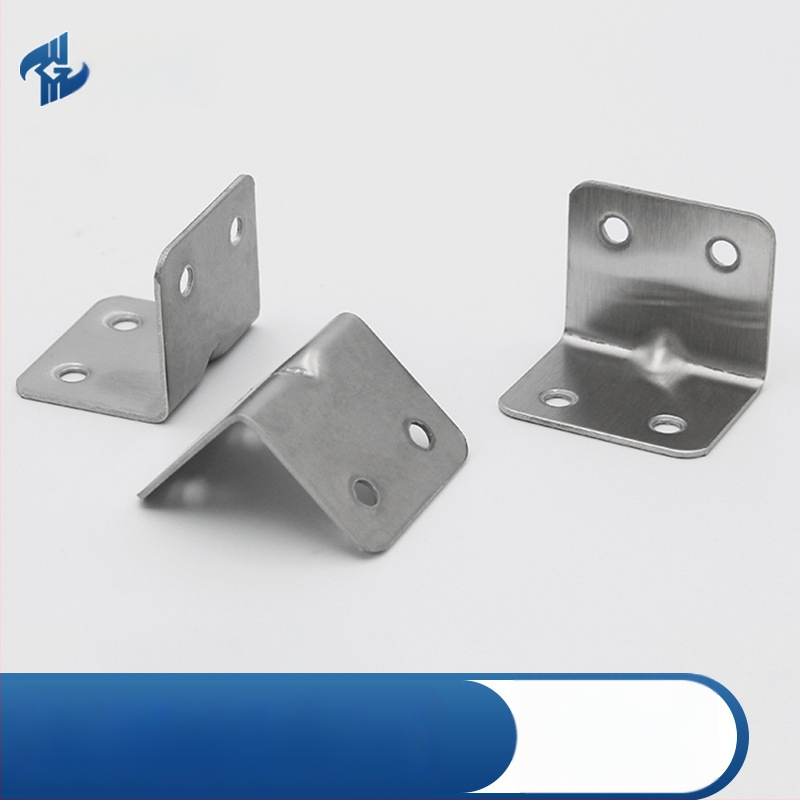 Left Steel L-tvarný uhlový spoj pre nohy stola a stoličky z nehrdzavejúcej ocele, 1,5 mm hrúbka, model 383015
