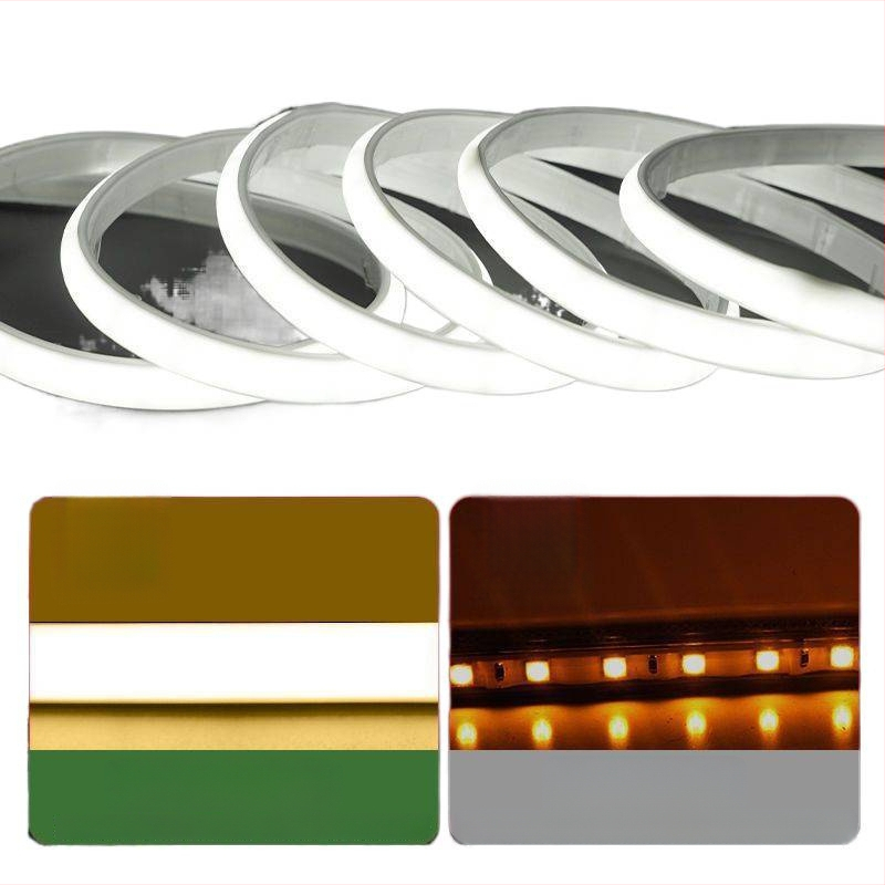 220V водоустойчив COB линейна LED лента за вътрешно и външно осветление, 240 LED диода на метър, 10 W/м, 180° лъчение