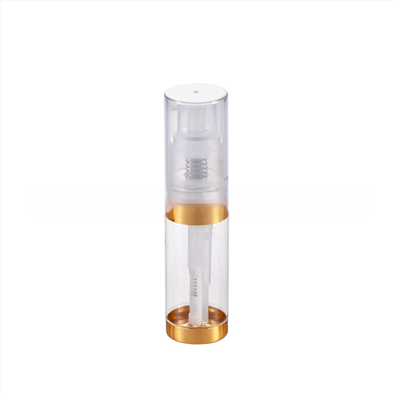 Rozprašovacia fľaša na suchý prášok, 60 ml/35 ml/50 ml, PET+PP, priehľadná s pozláteným alebo strieborným viečkom, rovnomerné dávkovanie