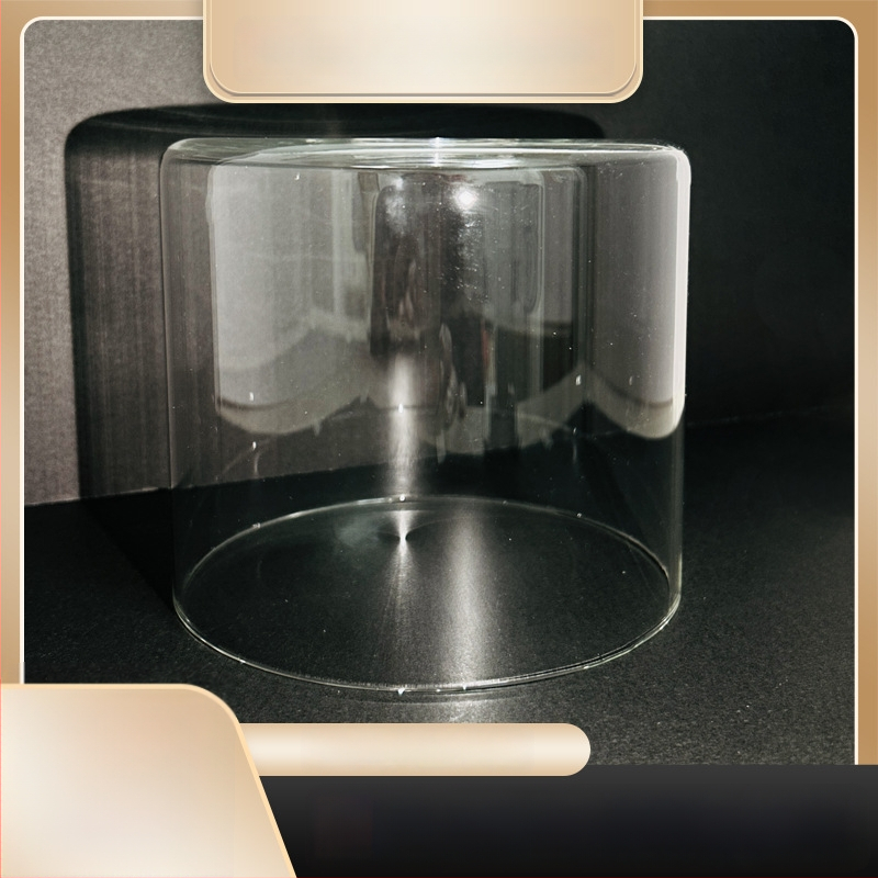 Sklenené tienidlo na lampu, vysok borosilikátové sklo, tvrdené priehľadné sklo, rozmery 140×120 mm, hrúbka 2,1 mm, tepelná odolnosť, ochranný kryt proti prachu