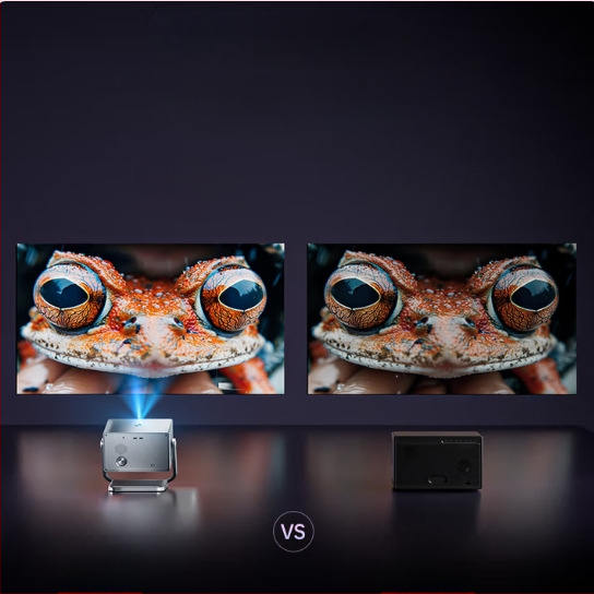 Micro Shadow Y18 mechanikus gimbal projektor, AI hangvezérlés, 1080p Full HD, otthoni használatra, nagy képernyő