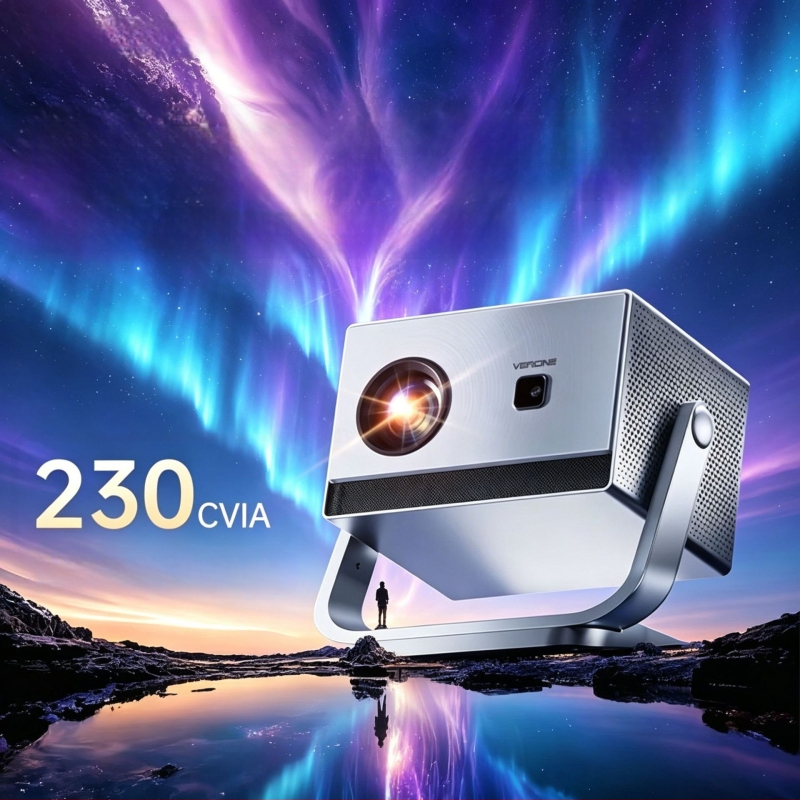 Micro Shadow Y18 mechanikus gimbal projektor, AI hangvezérlés, 1080p Full HD, otthoni használatra, nagy képernyő