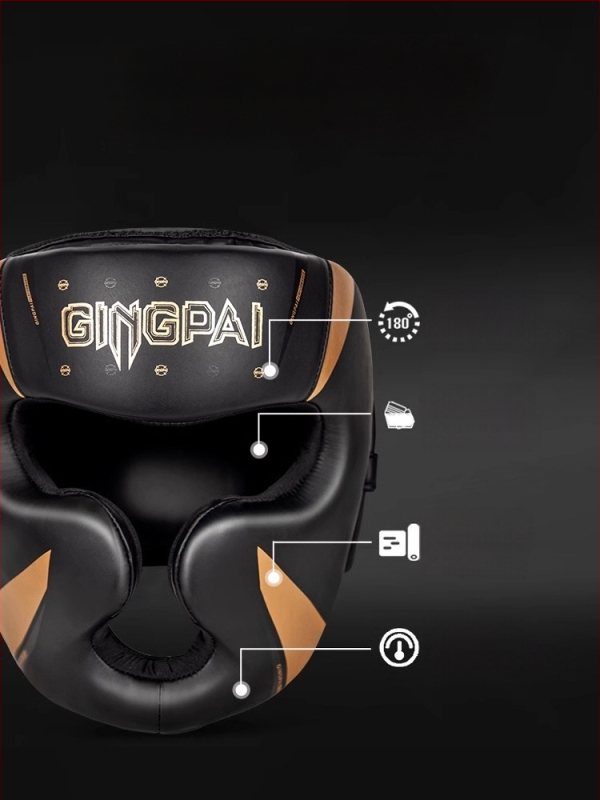 Profesionálna ochranná prilba na box – ochrana tváre, nosa a brady pre sparing a Muay Thai, PU materiál