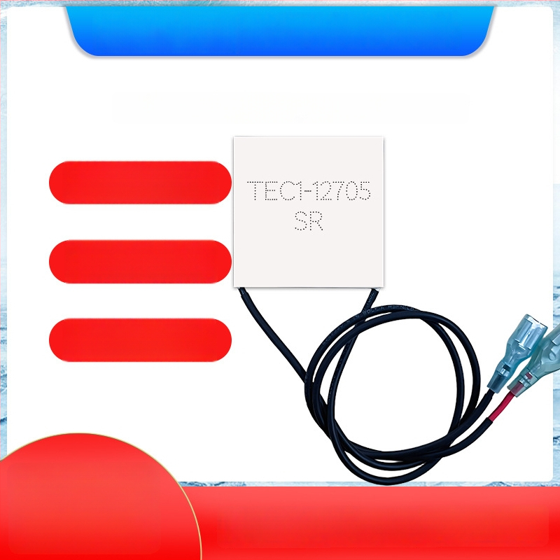 TEC1-12705 termoelektrikus hűtőlemez, 40×40 mm, záró rugós terminállal, 6.3/4.8 V