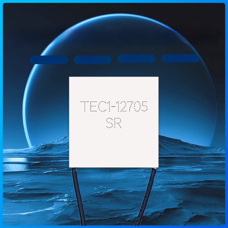 TEC1-12705 termoelektrikus hűtőlemez, 40×40 mm, záró rugós terminállal, 6.3/4.8 V
