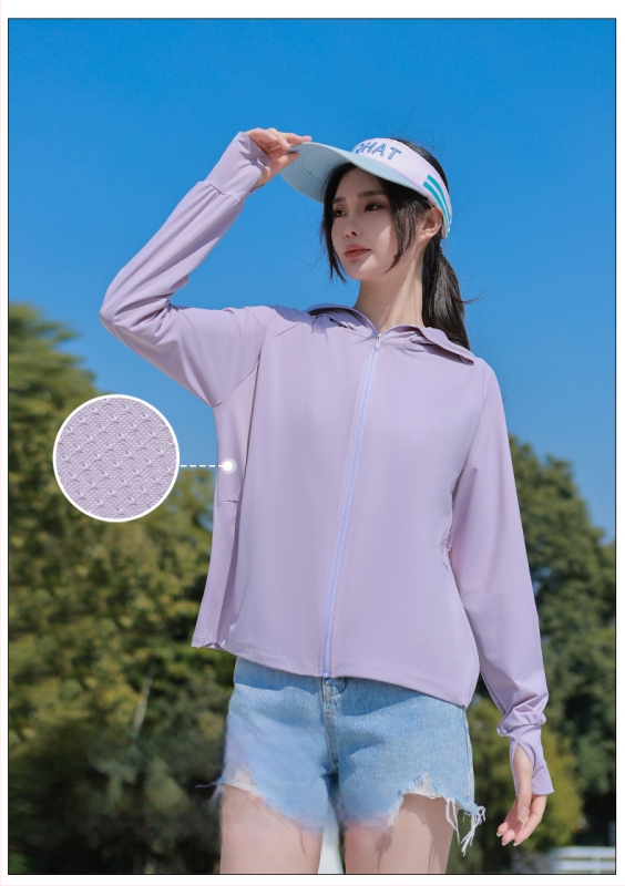 Unisex bunda s ochranou proti slnku z Ice Silk materiálu, rýchlo suchá, odvádza pot, dlhé rukávy
