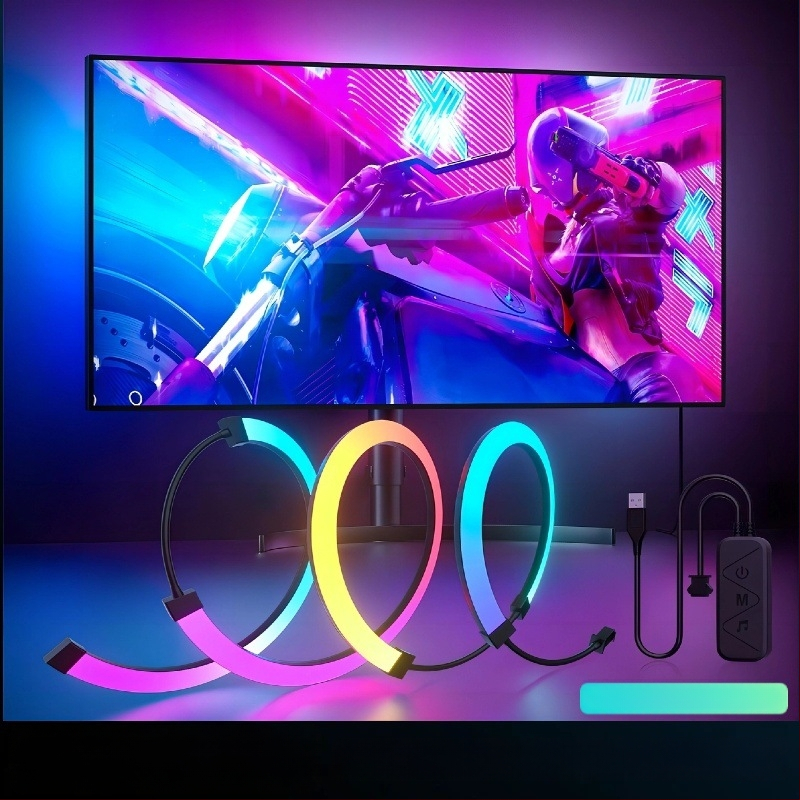 RGB LED лента за монитор със синхрон на светлината с екрана