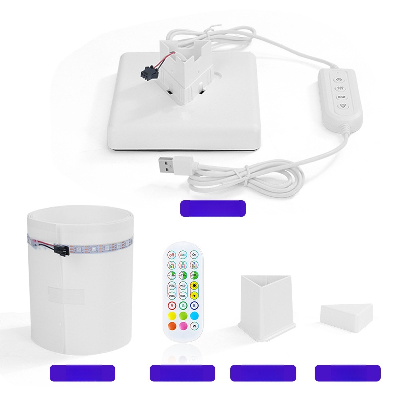 Τριγωνική λάμπα δαπέδου με RGB LED λωρίδα για ατμόσφαιρα, γωνιακό φως με Bluetooth ανίχνευση ήχου, για αίθουσες παιχνιδιών και μπαρ