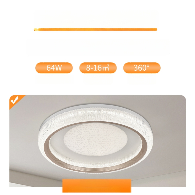 Stropné svietidlo do spálne – moderné minimalistické, ľahký luxusný krištáľový kremový štýl, plné spektrum osvetlenia