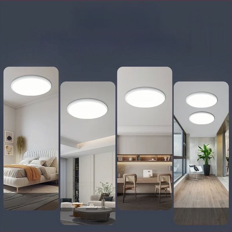 Úplne uzavreté LED stropné svetlo, ultra tenké, moderný minimalistický štýl, pre spálňu, balkón a kúpeľňu, ochrana očí, okrúhle hlavné svetlo