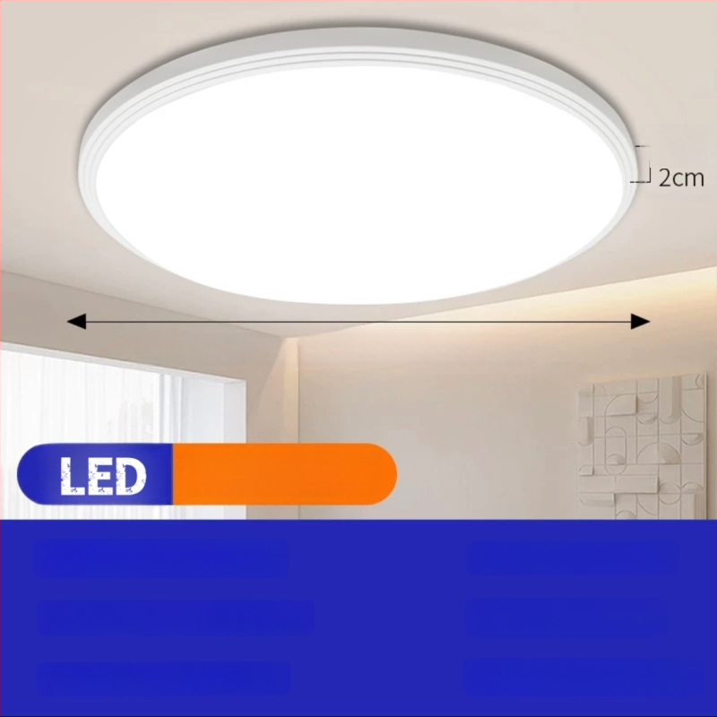 Úplne uzavreté LED stropné svetlo, ultra tenké, moderný minimalistický štýl, pre spálňu, balkón a kúpeľňu, ochrana očí, okrúhle hlavné svetlo