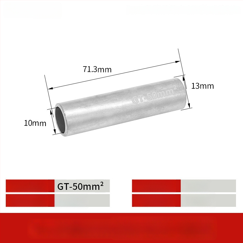 GT-50mm négyzet alakú természetes ónzott réz csatlakozócsővel, rézorral a vezetékekhez