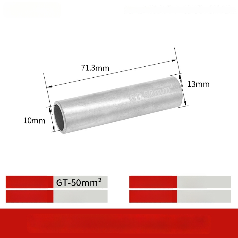 GT-50mm négyzet alakú természetes ónzott réz csatlakozócsővel, rézorral a vezetékekhez