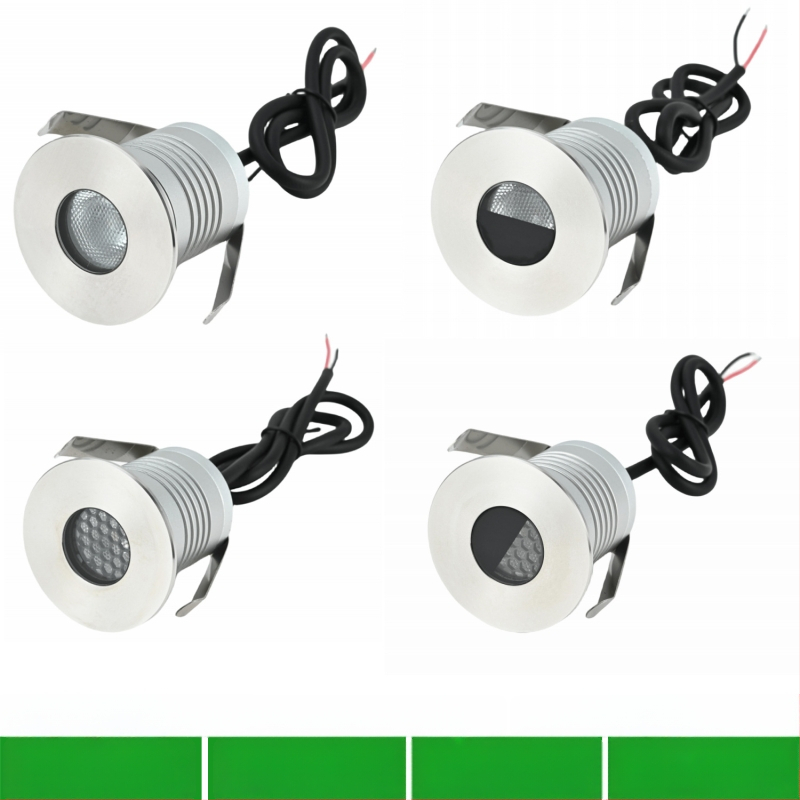 LED podzemné svetlo, 45 mm zabudované do podlahy, vonkajšie nepremokavé reflektorové osvetlenie pre záhradu, 3W krajinné osvetlenie