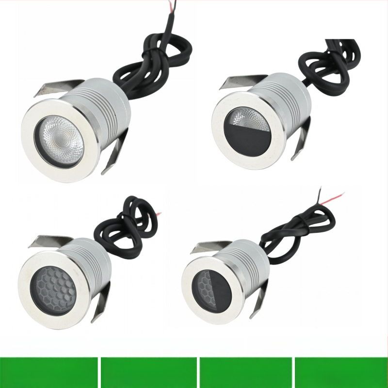 LED podzemné svetlo, 45 mm zabudované do podlahy, vonkajšie nepremokavé reflektorové osvetlenie pre záhradu, 3W krajinné osvetlenie