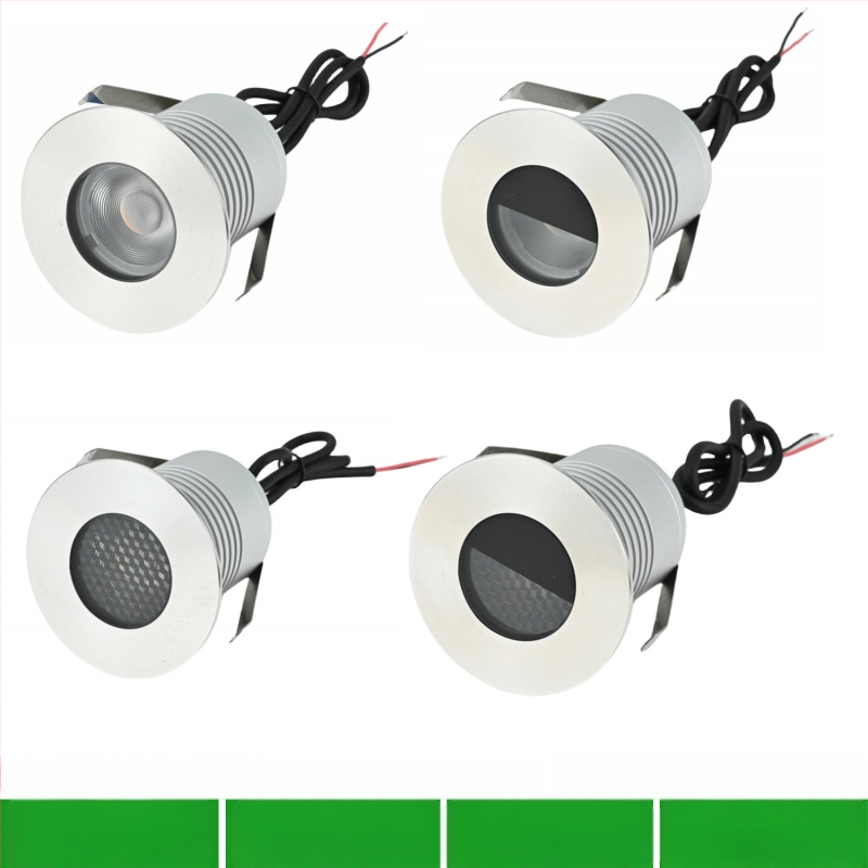 LED podzemné svetlo, 45 mm zabudované do podlahy, vonkajšie nepremokavé reflektorové osvetlenie pre záhradu, 3W krajinné osvetlenie