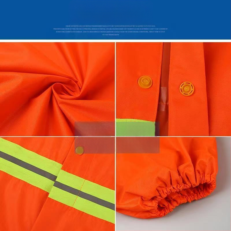 Reflexný nepremokavý kabát z Oxfordovej látky, unisex, celotelový, pre vonkajšiu prácu