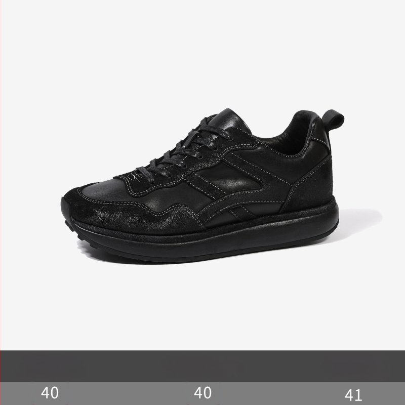 Prané vintage pánske topánky, retro nemecké tréningové topánky, kožené business casual topánky s hrubou podrážkou pre šport a cestovanie.