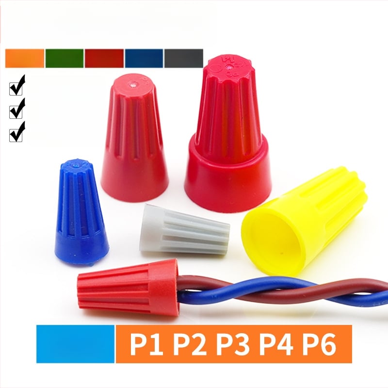 Spirálisan crimpelt sapka, rugós terminál vezetékcsatlakozó, forgó terminálblokk P1/P2/P3/P4/P6