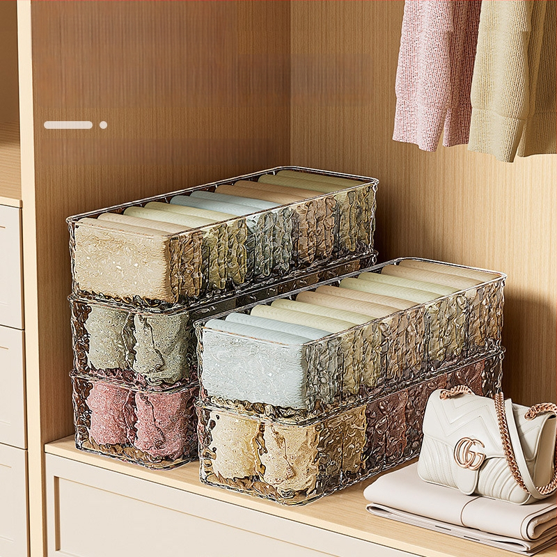 Rozdelená úložná skrinka na spodné prádlo s piatimi priehradami, stolný organizér