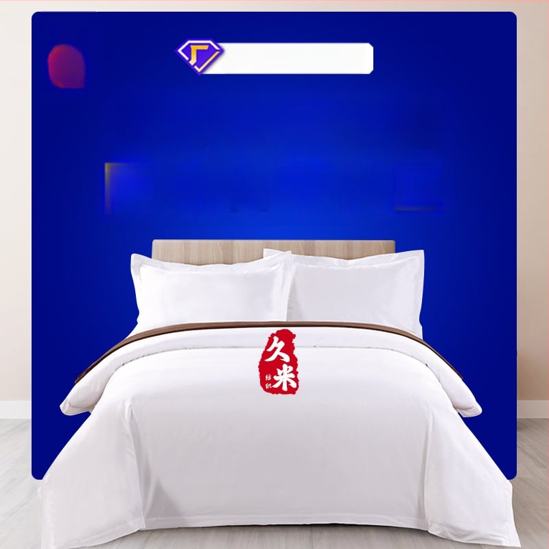 Biely bavlnený saténový set na posteľ s 60 vláknami, štvordielna súprava pre hotel