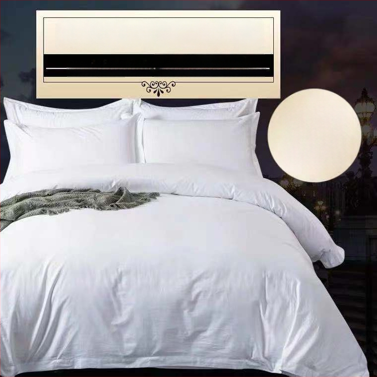 Štvordielny hotelový set posteľnej bielizne Vienna, 100% bavlna, jednofarebný vzor