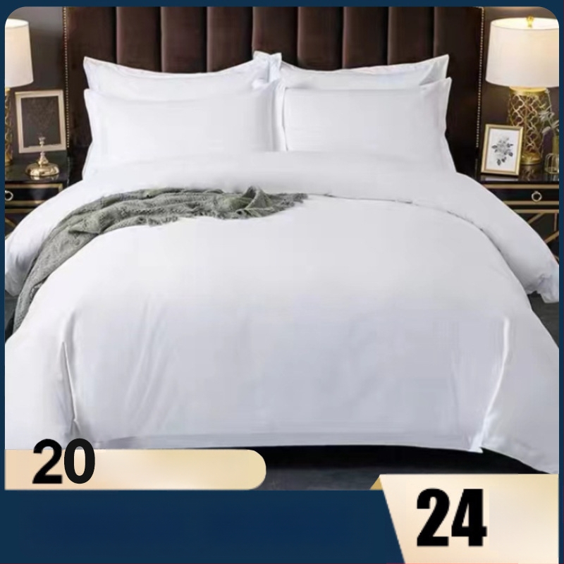 Štvordielny hotelový set posteľnej bielizne Vienna, 100% bavlna, jednofarebný vzor