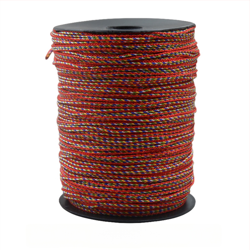 Päťfarebný pletený náramok z nylonu, ručne pletený, DIY farebný šnúrkový náramok, šírka 3 mm, motív festivalu drakov
