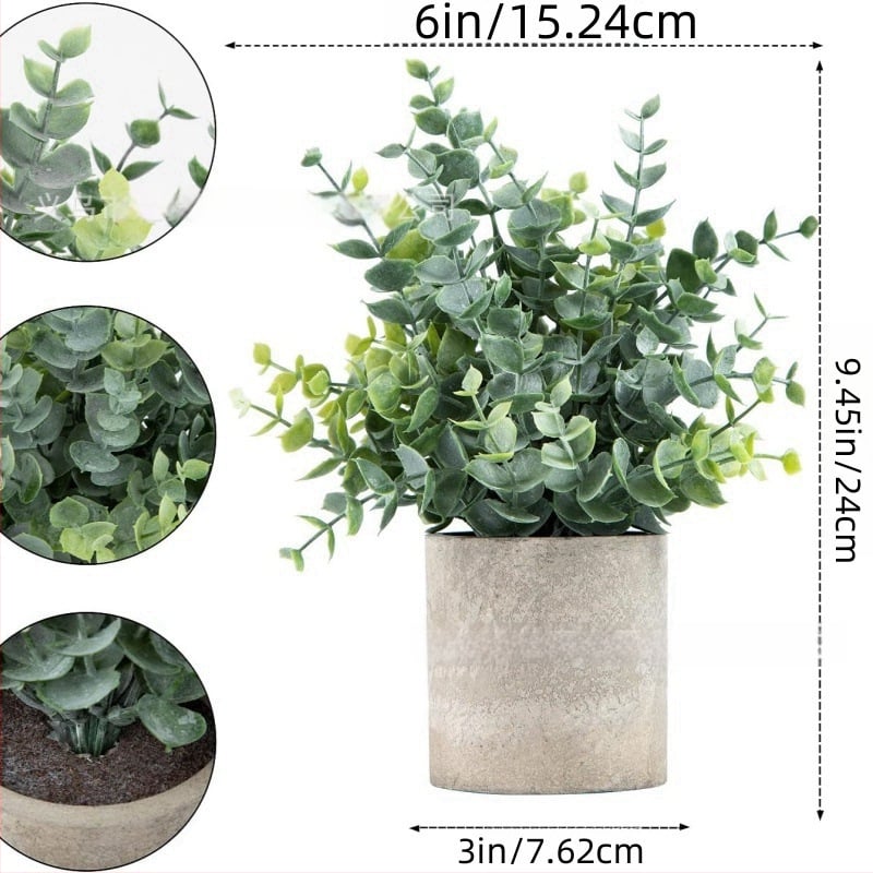 Élethű eukaliptusz bonsai - dekoratív növény nappalira és íróasztalra