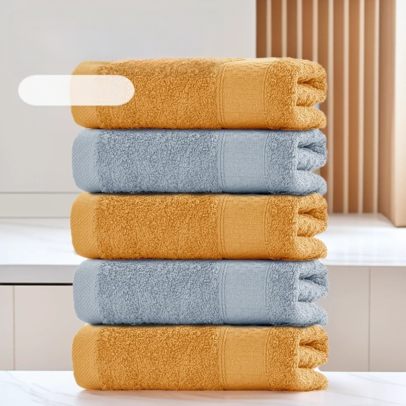 Sada sedem farebných uterák do kúpeľne, bavlna 60% / polyester 40%