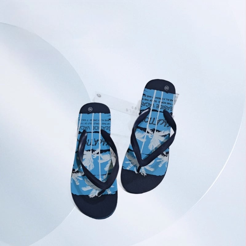 Férfi nyári kültéri csúszásmentes flip-flop papucs, puha talppal, kényelmes és könnyű strandcipő