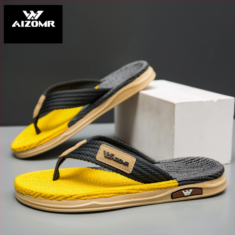 Aizomr Flip-flopuri pentru bărbați, primăvară-vară, EVA ultra-moale, elasticitate înaltă, fără miros