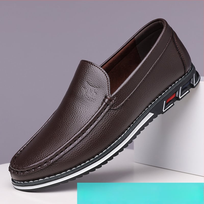 KLKYKO Muške slip-on kožne cipele, veličine 38-48, udobne za vožnju i svakodnevno nošenje