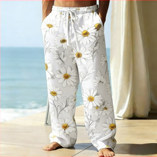 Pantaloni casual largi pentru bărbați, imprimeu digital 3D, poliester cu uscare rapidă