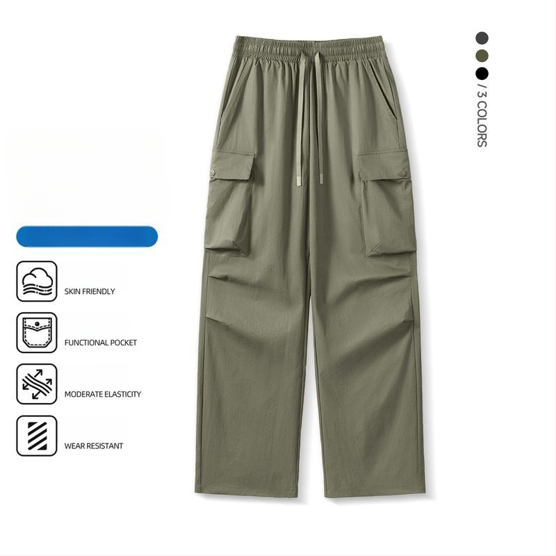 Pantaloni tactici pentru bărbați cu buzunare mari, ușori, impermeabili și rezistenți la vânt pentru drumeții, camping și călătorii