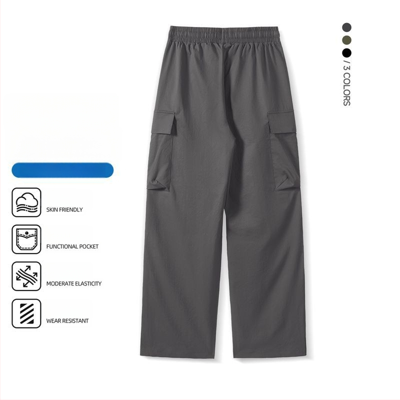 Pantaloni tactici pentru bărbați cu buzunare mari, ușori, impermeabili și rezistenți la vânt pentru drumeții, camping și călătorii