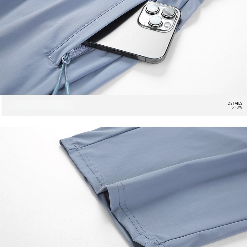 Pánske 3/4 nohavice, rýchloschnúce, voľný strih, plus veľkosť, leto, materiál ice silk