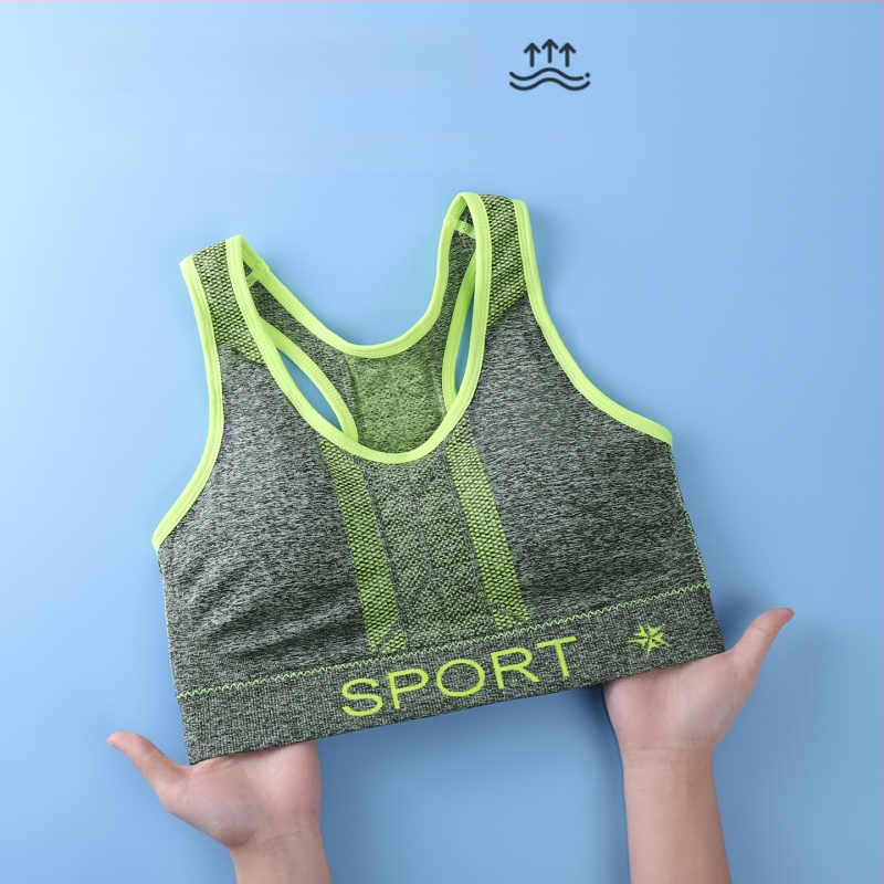 Női vezeték nélküli sportmelltartó racerback, jóga felső, lélegző nylon
