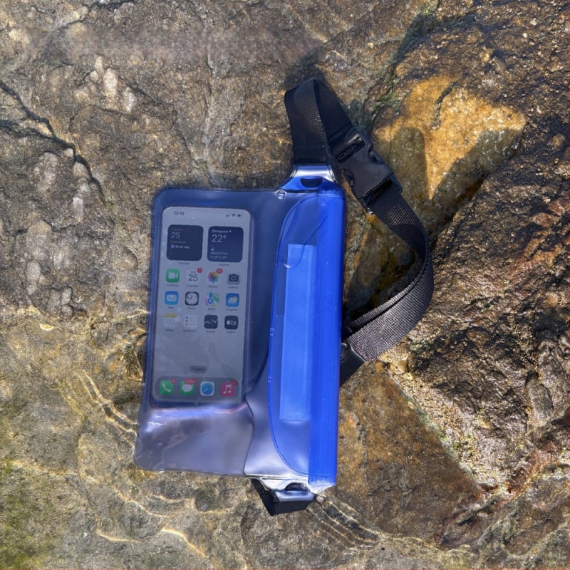 PVC vízálló telefon-táska kültéri övvel, nagy kapacitású úszáshoz és merüléshez, érintőképernyő-kompatibilis tároló