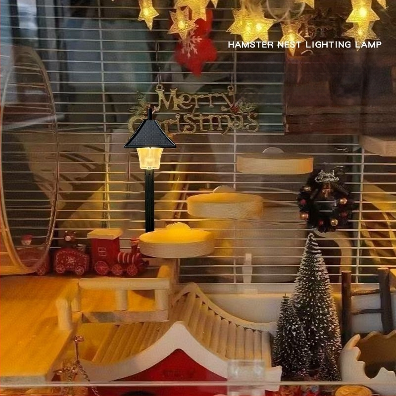 Lampă mică creativă de noapte pentru cușca de hamster — lampă ambientală pentru peisaj miniatural și decor pentru casă de păpuși