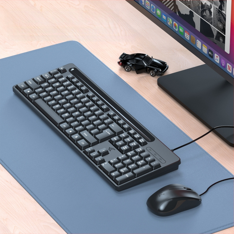 KM100 USB-s kábeles billentyűzet- és egérszett asztali számítógéphez és laptophoz