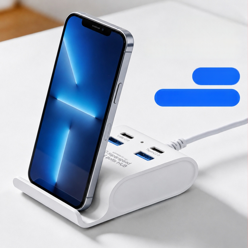 Új USB-C 4 az 1-ben dokkolóállomás, hub és telefonállvány
