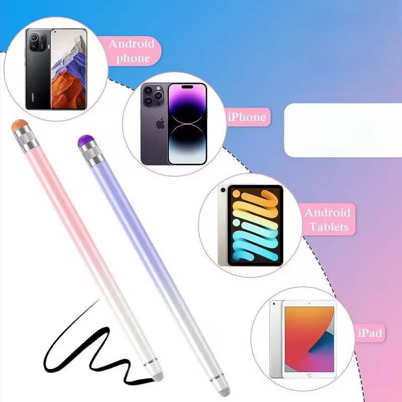 Gradient színű kettős fejű stylus okostelefonokra és táblagépekre – kapacitív rajz stylus