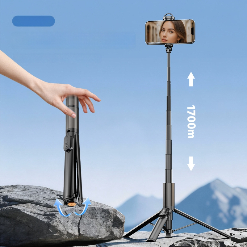 K60 selfie bot tripod fókuszállítással és távirányítóval - hordozható telefontartó élő közvetítéshez