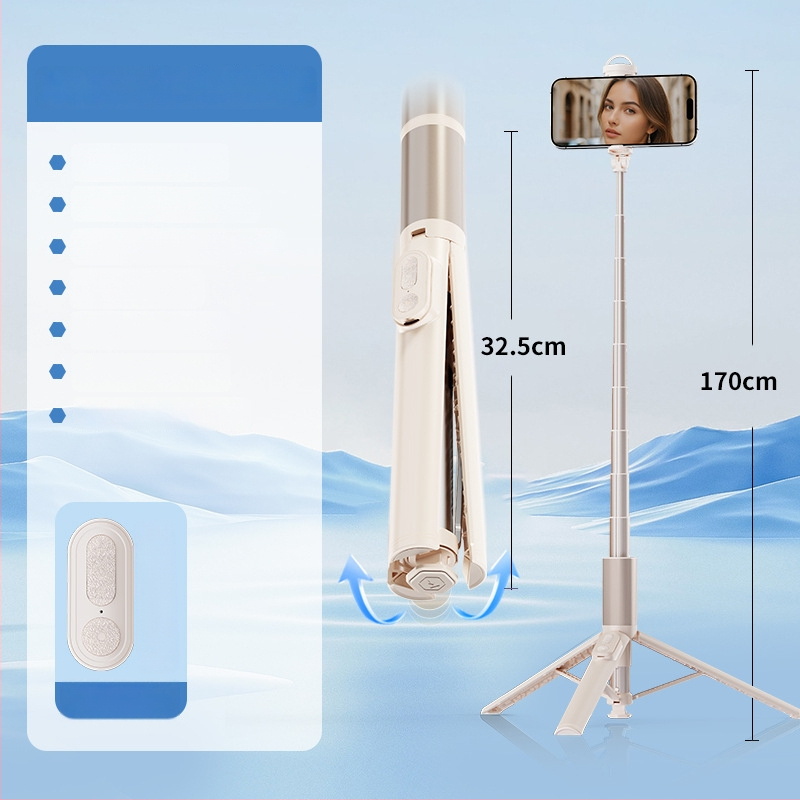 K60 selfie bot tripod fókuszállítással és távirányítóval - hordozható telefontartó élő közvetítéshez