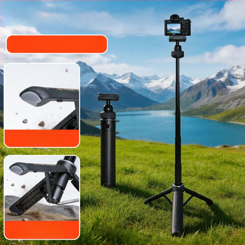 DJI Action6/5Pro/4/3 akciókamerákhoz készült teleszkópos kiterjesztő rúd mágneses gimbal-tartóval