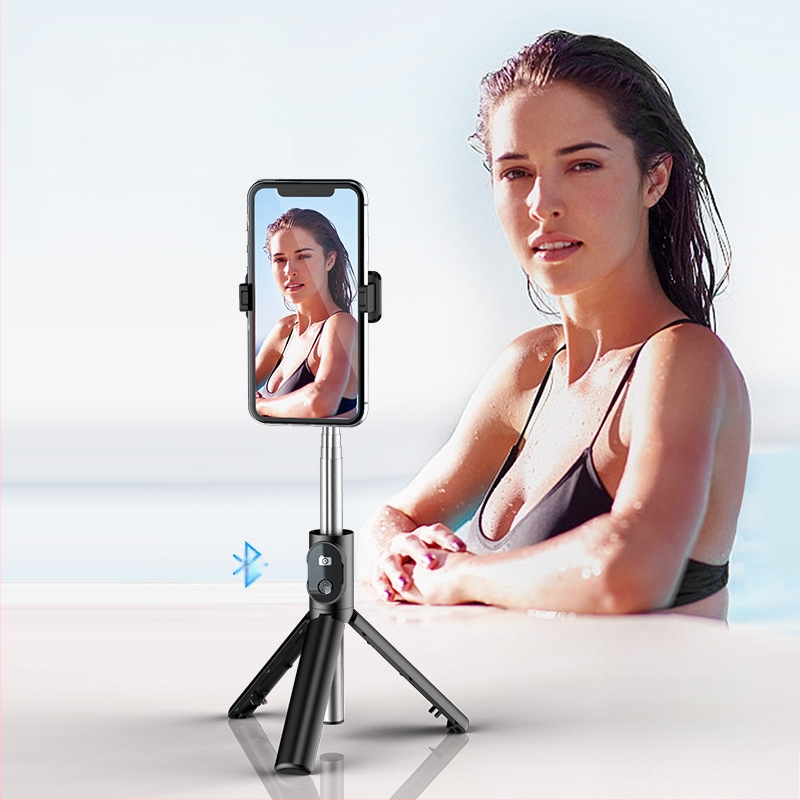 P20 Bluetooth Selfie Stick integrált telefon-tartóval, asztali háromlábú állvány élő közvetítéshez és rövid videók készítéséhez