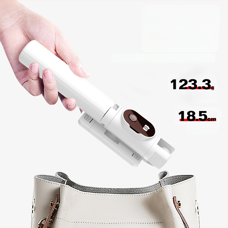 P20 Bluetooth Selfie Stick integrált telefon-tartóval, asztali háromlábú állvány élő közvetítéshez és rövid videók készítéséhez