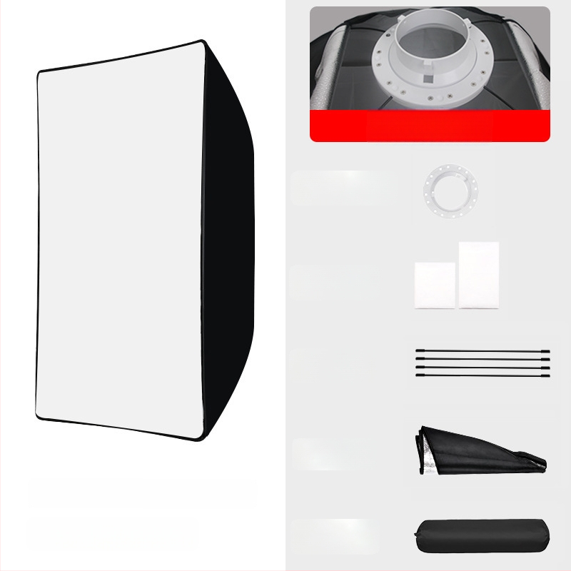 60x90 cm-es négyzet alakú softbox Bowens-montázzal élő közvetítéshez, rácsos fénydiffúzor stúdiófotózáshoz