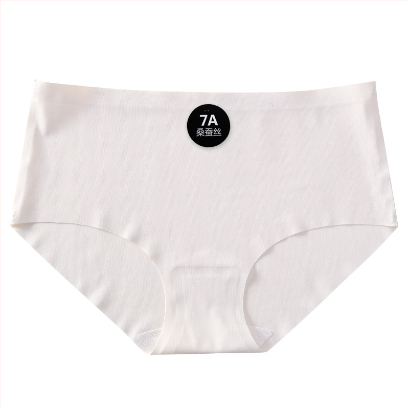 Nyári női alsónemű ice silk anyagból, középmagas derekú, lélegző, antibakteriális, egyszínű